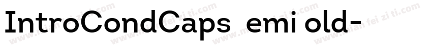 IntroCondCaps SemiBold字体转换